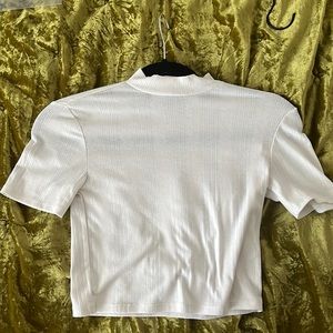 Forever 21 Cropped Mock Neck Tee